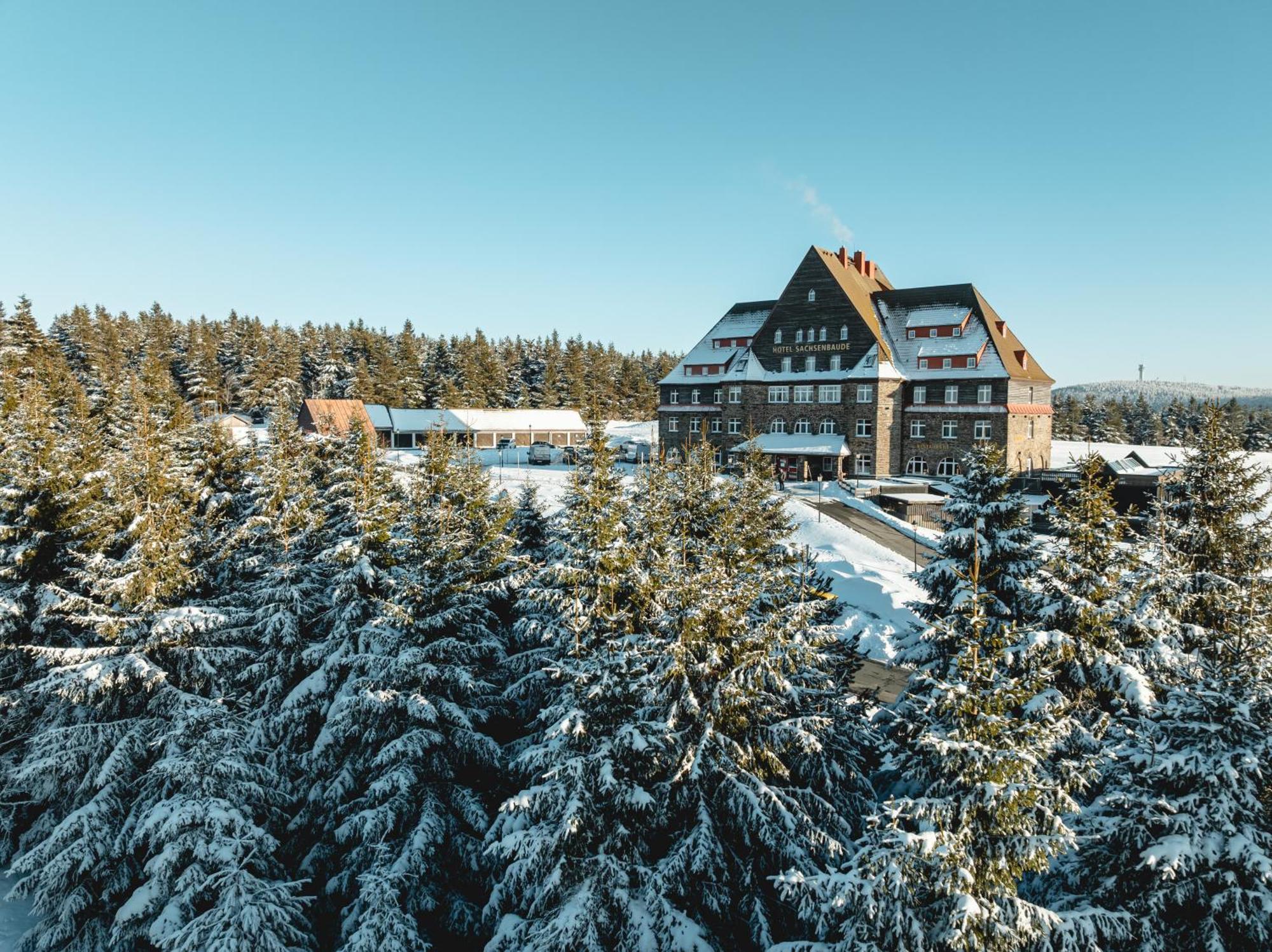 Naturhotel Sachsenbaude โอเบอร์วีเซินธาล ภายนอก รูปภาพ